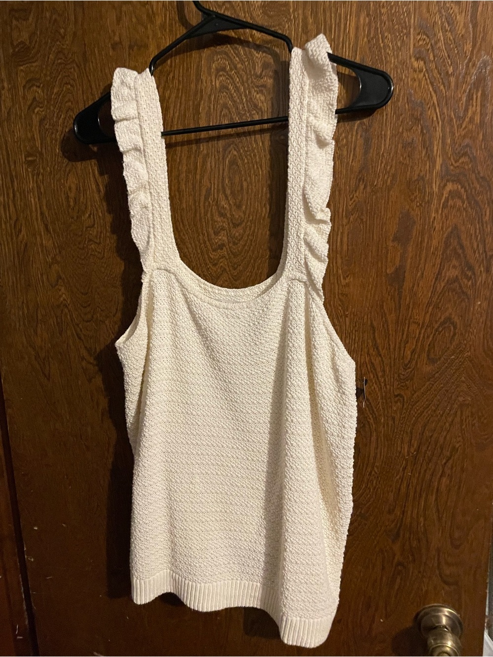 Madewell Cream Knit Short-Sleeve Sweater